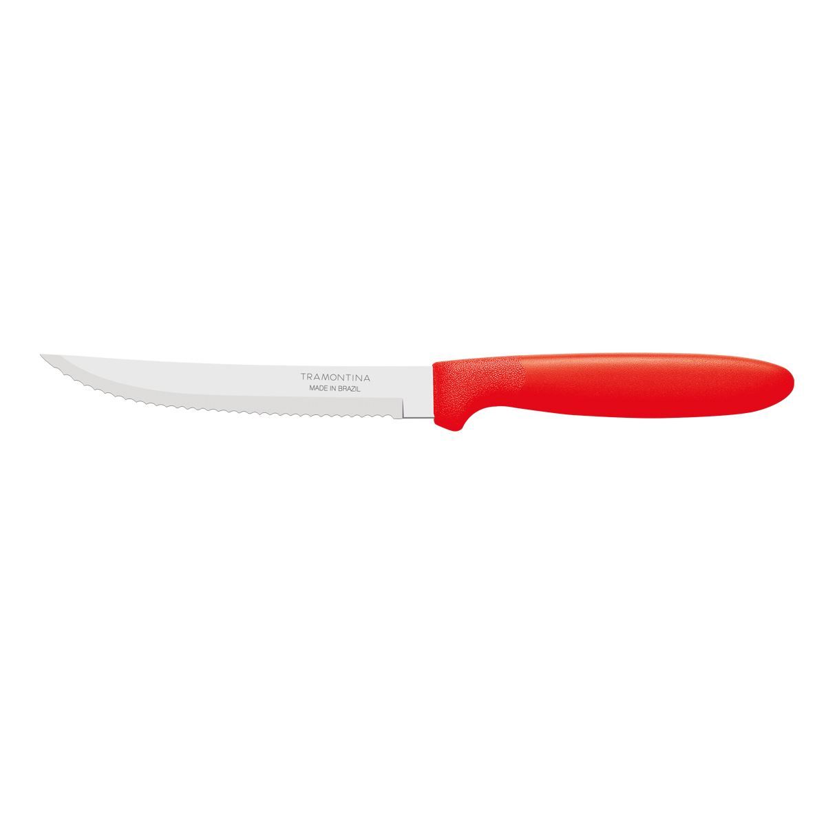 Faca De Churrasco Ipanema Vermelho Tramontina - Aço Inox