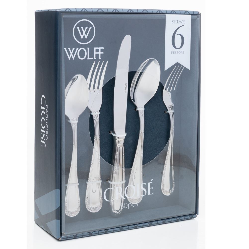 Faqueiro Croisé Wolff 30 Peças - Inox