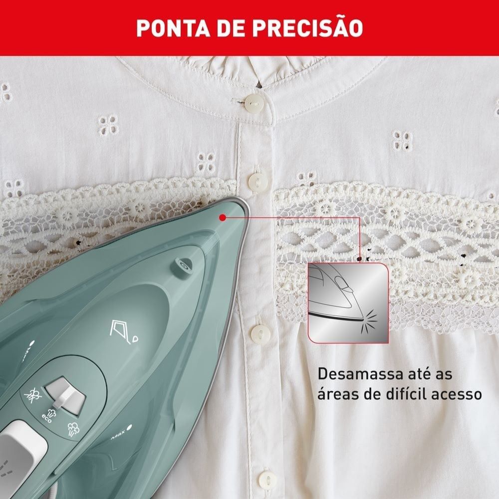 Ferro a Vapor Ecogliss Protect com Modo ECO e Desligamento Automático