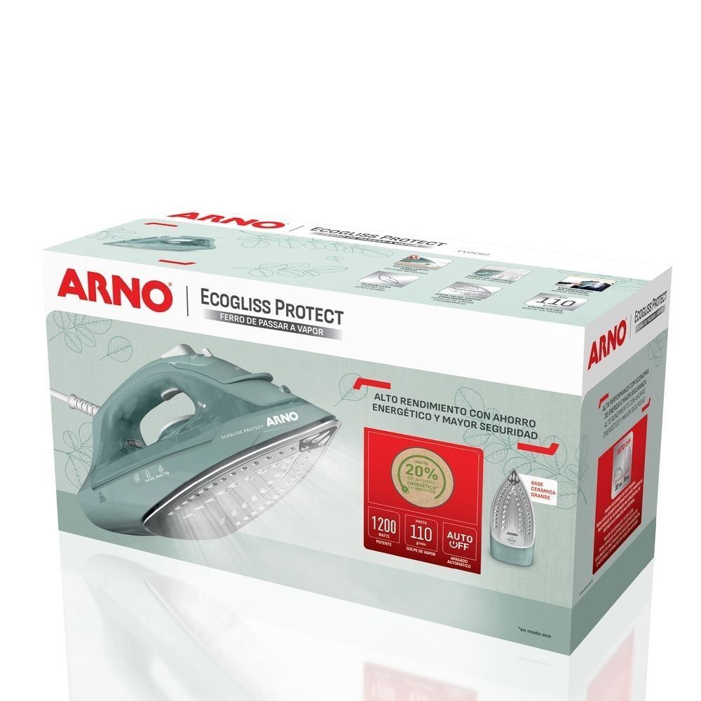 Ferro a Vapor Ecogliss Protect com Modo ECO e Desligamento Automático