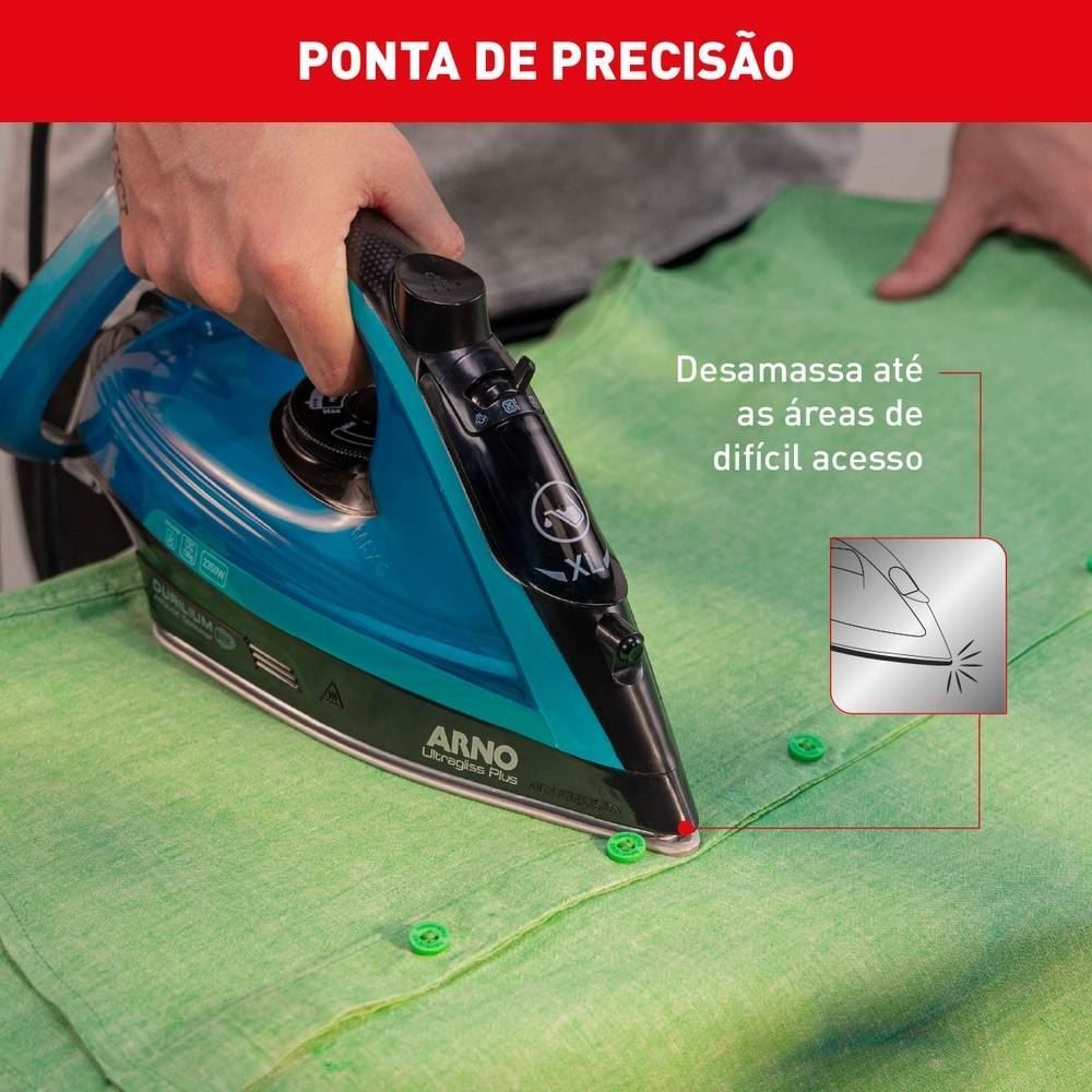 Ferro a Vapor Arno Ultragliss Plus com Base Durilium Airglide FMY