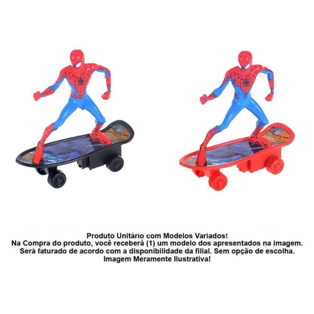 Boneco Homem-Aranha No Skate de Fricção Etitoys - Sortido