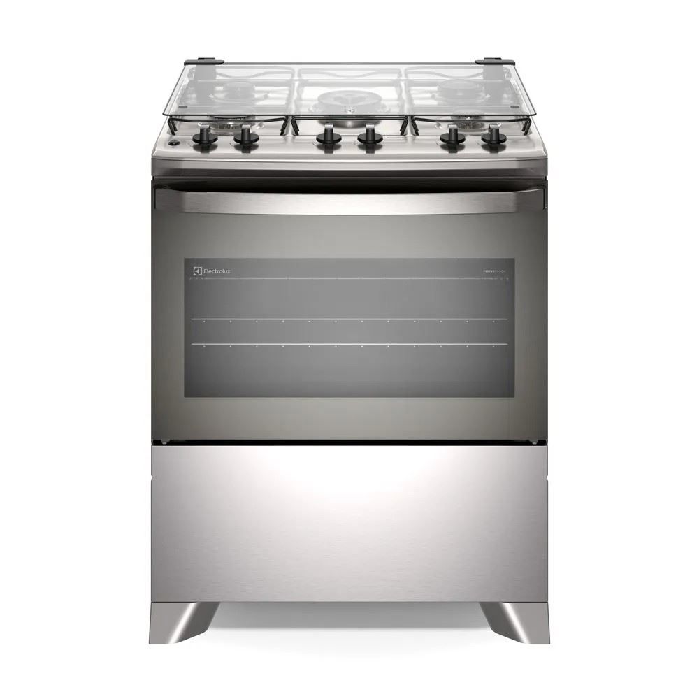 Fogão de Piso 5 Bocas Electrolux Cinza Efficient Fe5ig