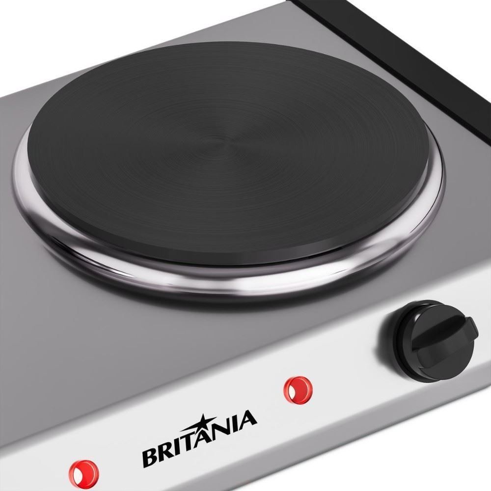 Fogão Elétrico Britânia 2 Bocas Aço Inox BFG01A