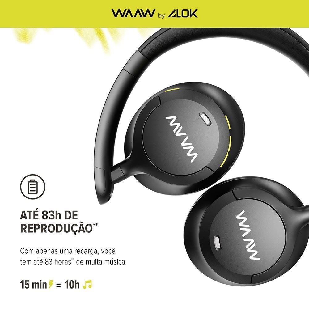 Fone de Ouvido Waaw Headphone Bluetooth Essence 200