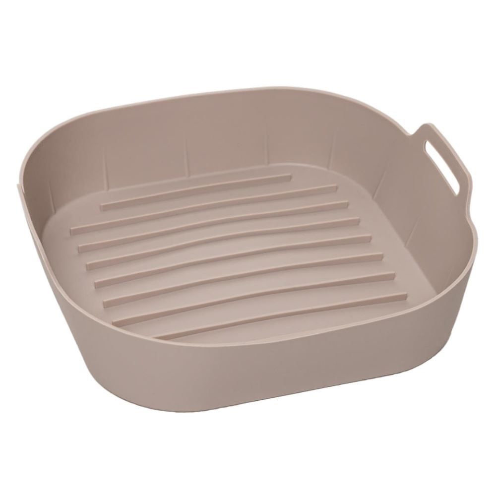 Forma Quadrada Silicone para Air Fryer Lyor 20Cm - Bege