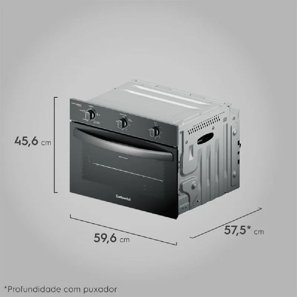 Forno Elétrico Continental 50 Litros de Embutir TOPLimpaFácil
