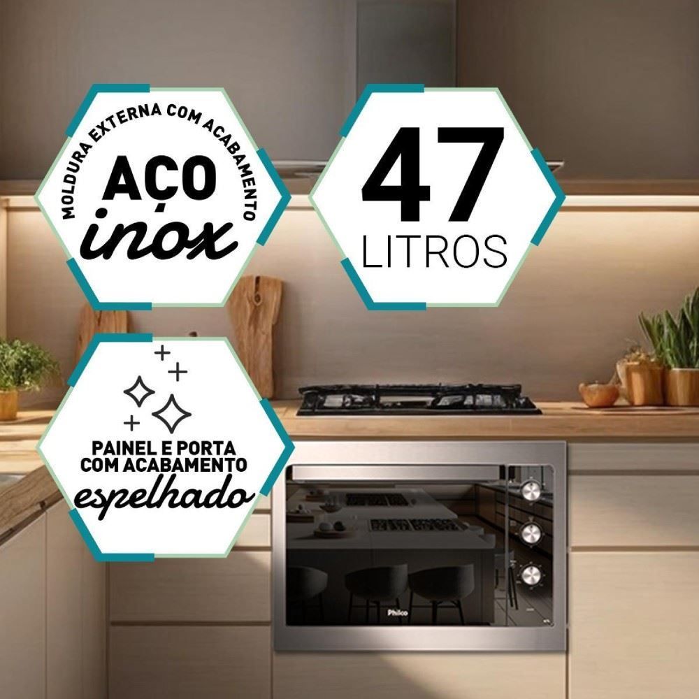 Forno Elétrico Philco de Embutir 47 Litros PFE47E