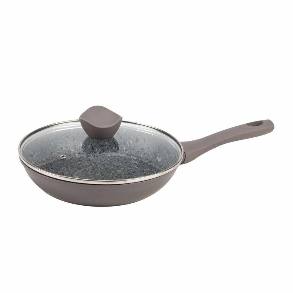 Frigideira Com Tampa De Alumínio E Revestimento Em Granito Ibiza Havan Casa 1,6 L - Chocolate