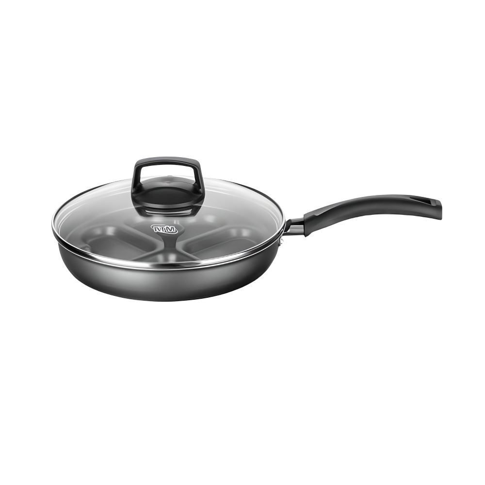 Frigideira Coração Antiaderente Ovo Pochê Mta 22 Cm - Preto 