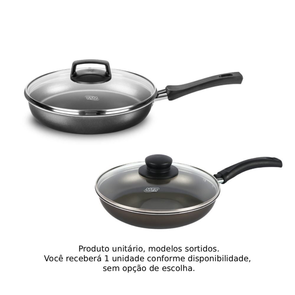 Frigideira Funda com Tampa Mta 1,4 Litros - Sortido