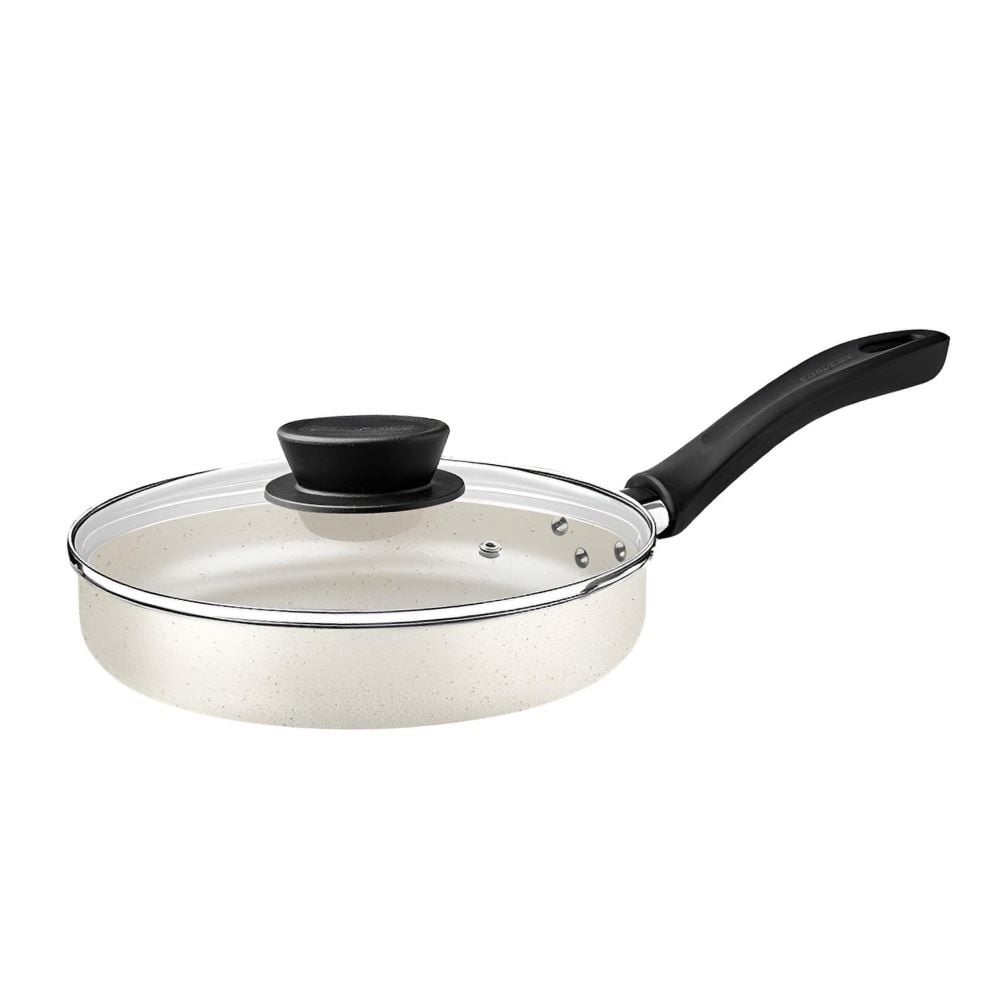 Frigideira Reta com Tampa Califórnia Tramontina 24Cm - Baunilha
