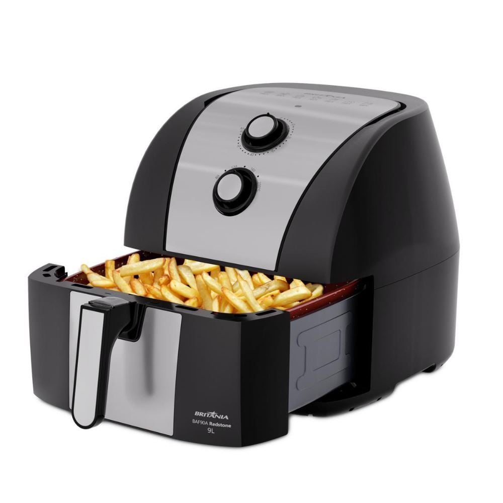 Fritadeira Air Fryer Britânia 9 Litros 2000W Antiaderente Redstone BAF90A