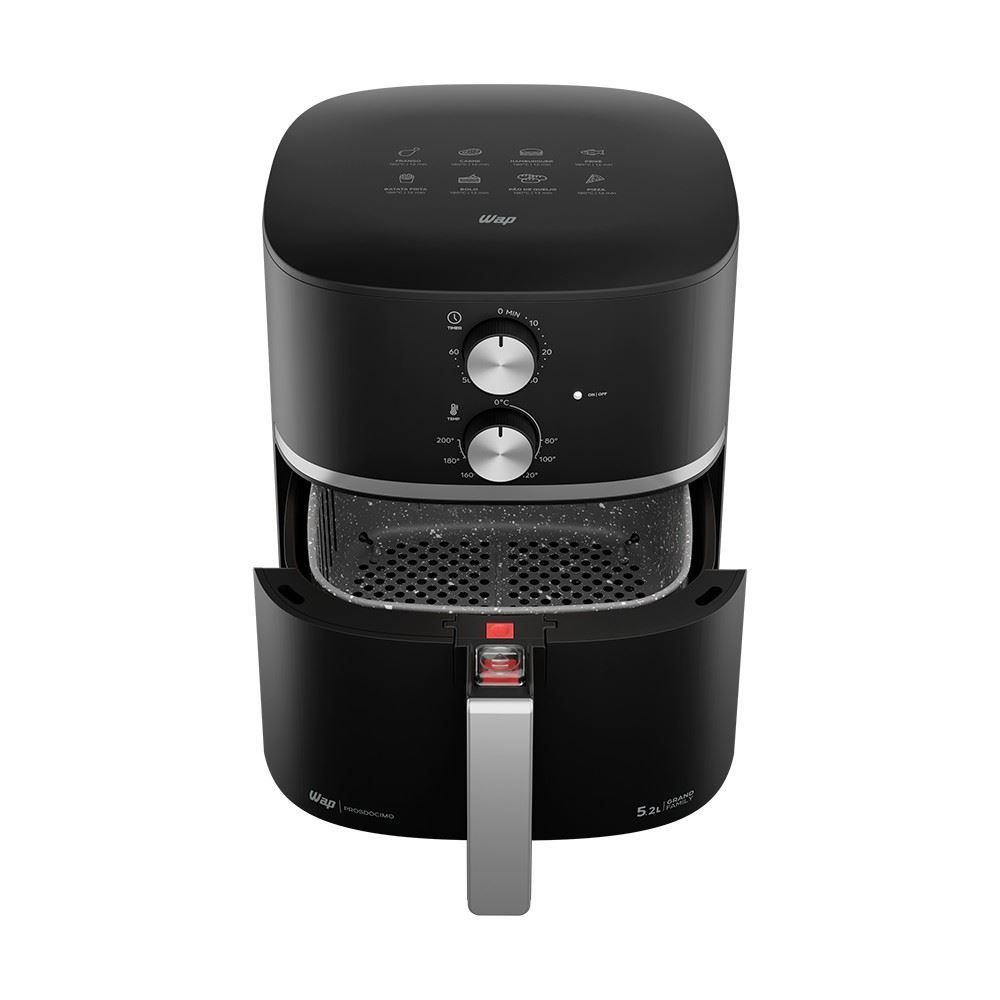 Fritadeira Air Fryer Wap 5,2 Litros Cesto Quadrado e Amplo 1500W WAFG2S