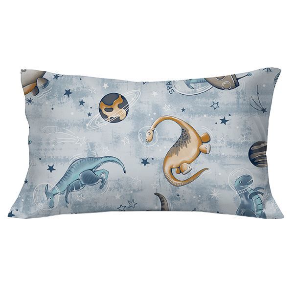 Fronha Avulsa Infantil Malha Estampada Havan Casa  - ASTROSSAURO DENIN