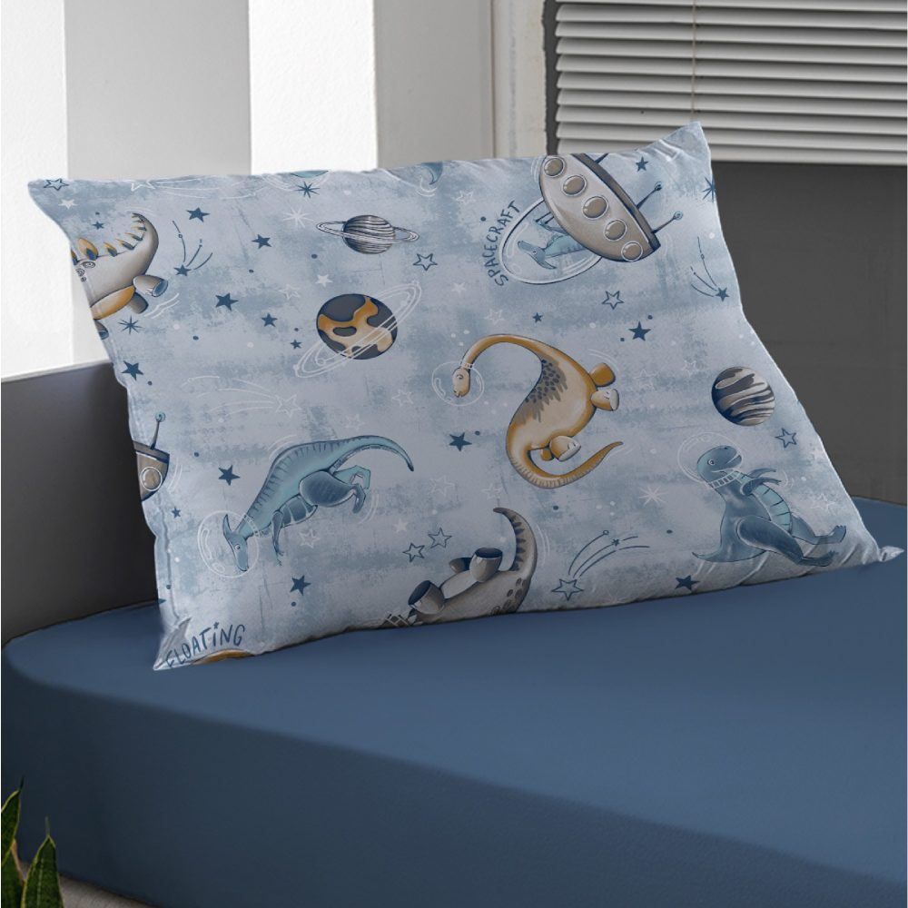 Fronha Avulsa Infantil Malha Estampada Havan Casa  - Astrossauro Denin