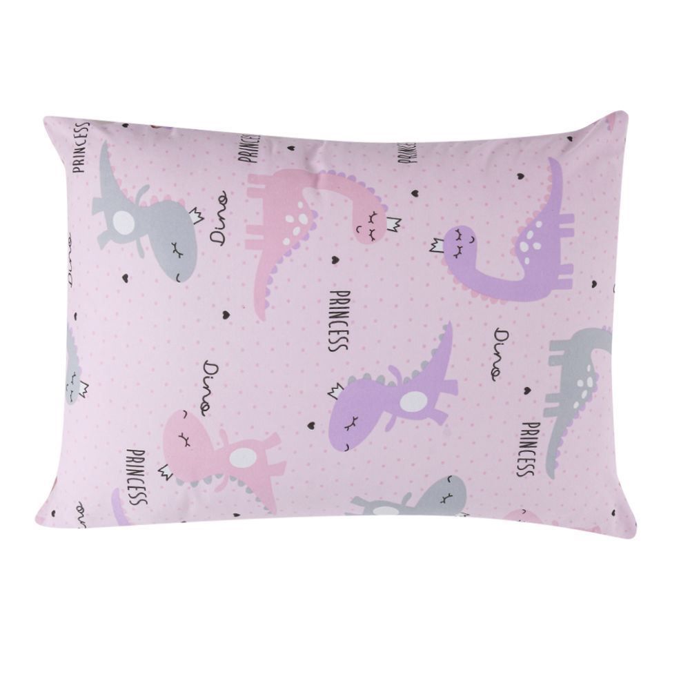 Fronha Avulsa Infantil Malha Estampada Havan Casa  - Dino Rosa