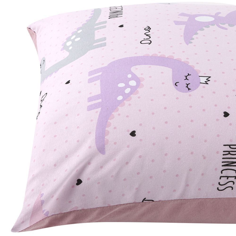 Fronha Avulsa Infantil Malha Estampada Havan Casa  - Dino Rosa