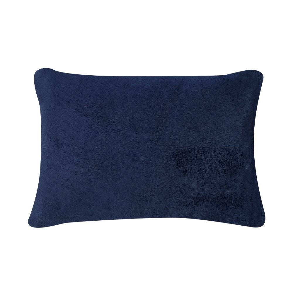 Fronha Avulsa Plush 100% Poliéster Lisa Havan Casa - Azul Mariner