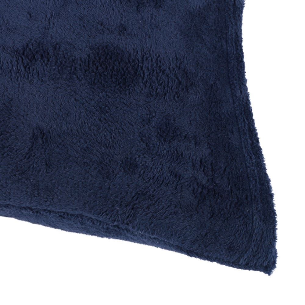 Fronha Avulsa Plush 100% Poliéster Lisa Havan Casa - Azul Mariner
