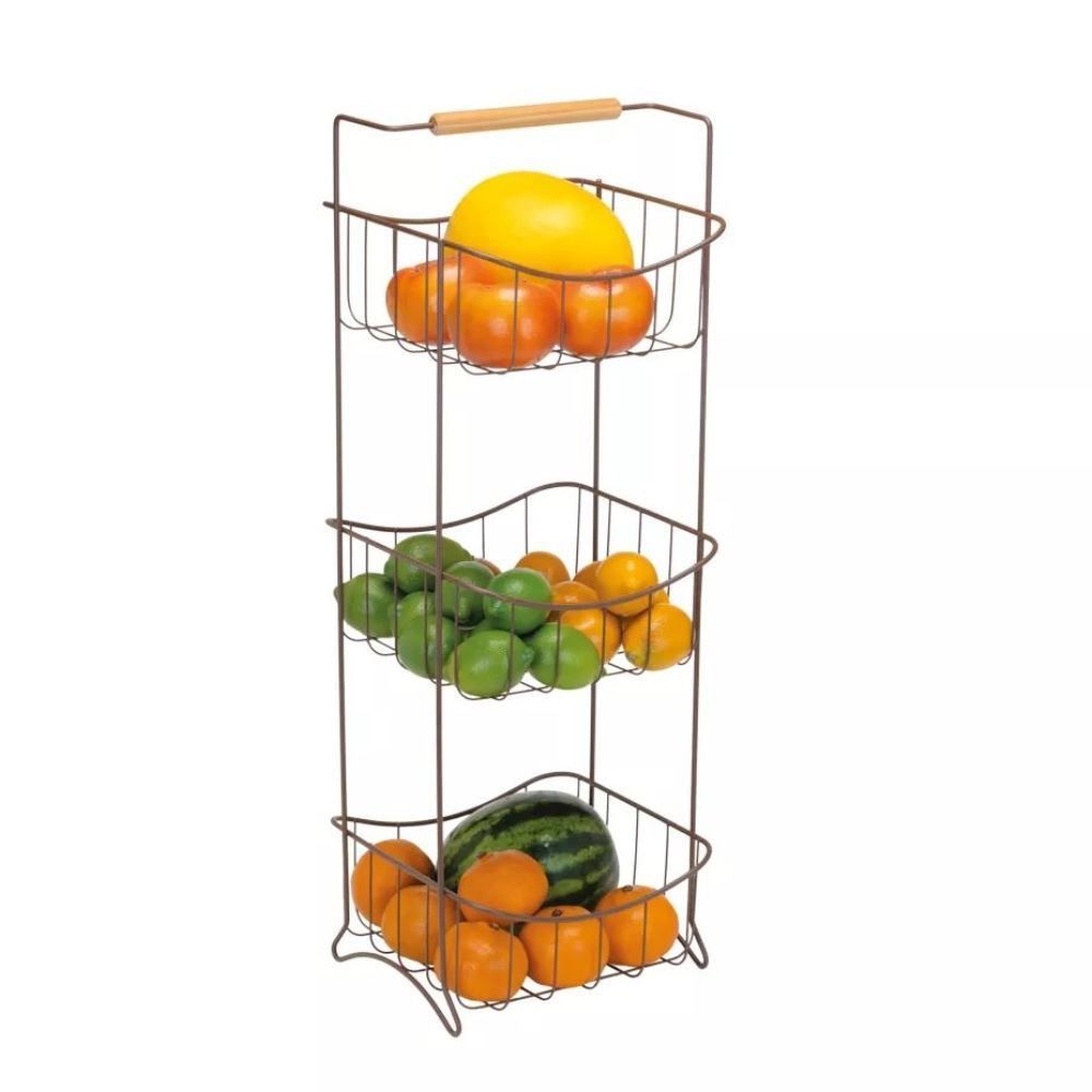 Fruteira de Chão Tripla Eco Design Terra Brasil Arthi