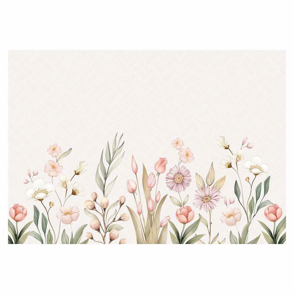 Fundo De Prato 45 X 31 Cm Clean Renova Döhler - Flores Salmão