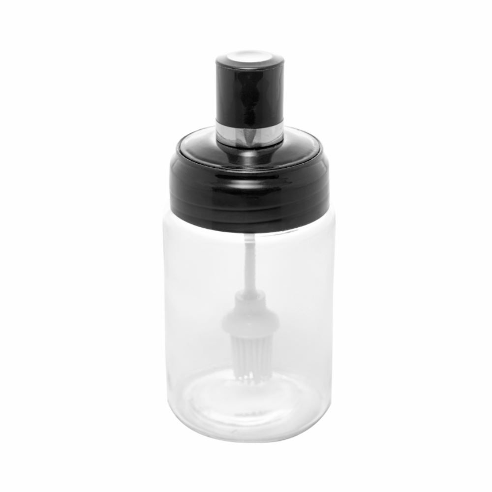 Galheteiro De Vidro Com Pincel Wolff 220Ml - Preto
