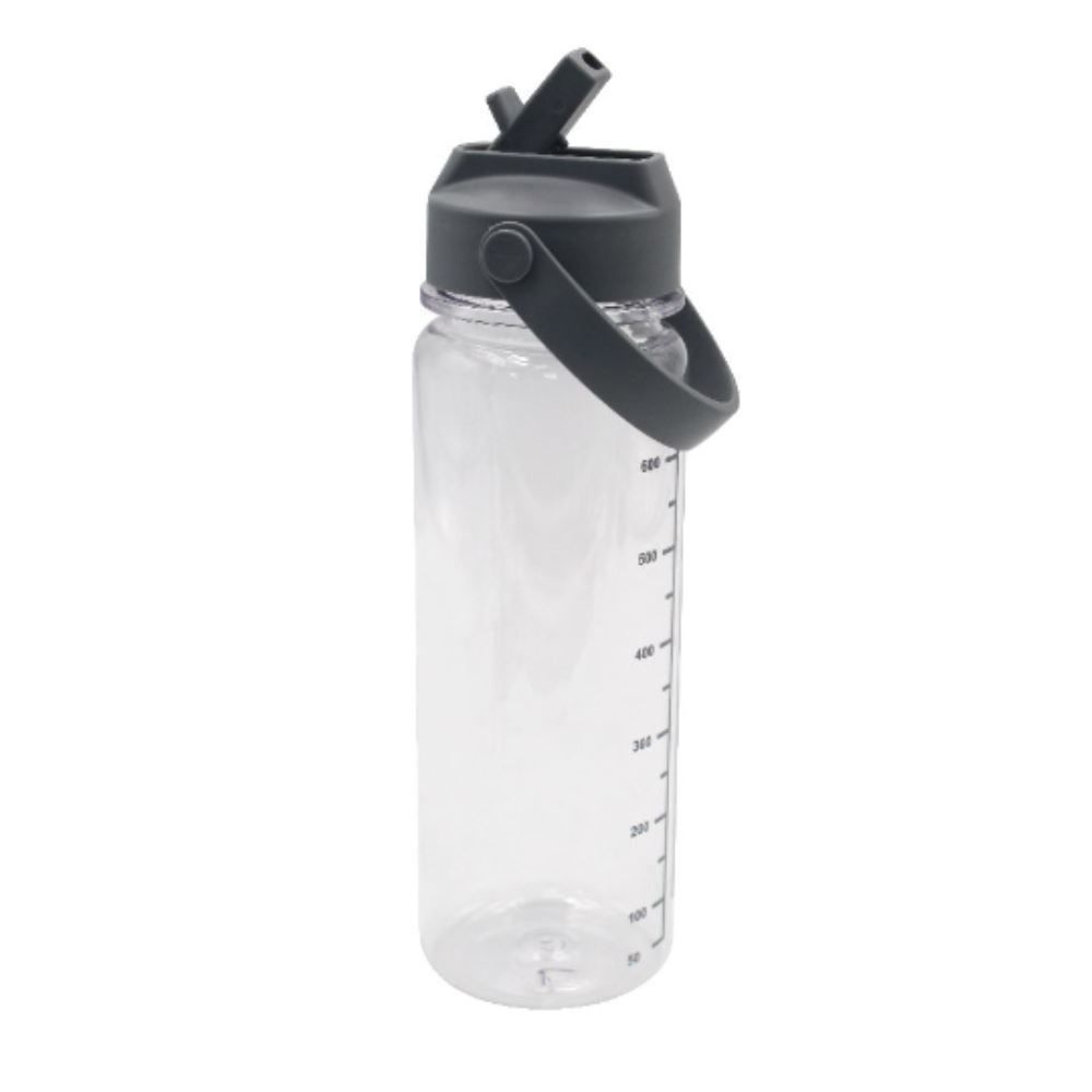 Garrafa De Água Com Medidas Havan Casa 700Ml - Cinza