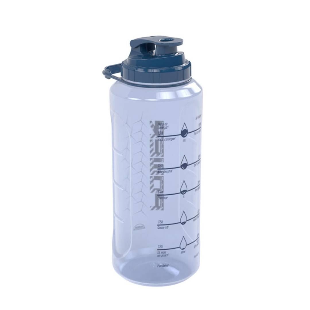 Garrafa De Água Sport Fitness 2L Plasútil - Azul