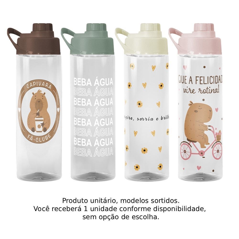 Garrafa Squeeze Life Temas 760Ml Vaeso - Sortido