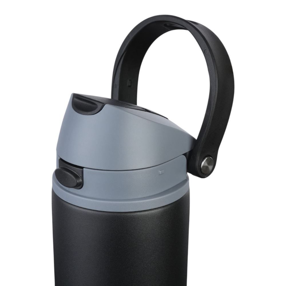 Garrafa Squeeze Térmica Isomax Straw 710Ml Nautika - Preto
