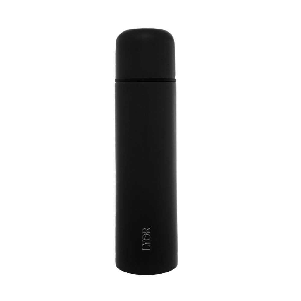 Garrafa Térmica Aço Inox Bullet Lyor 500Ml - Preto