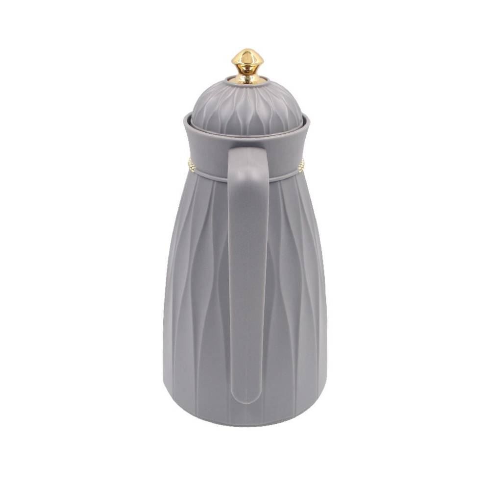 Garrafa Térmica com Topo Dourado Havan Casa 1 Litro - Cinza