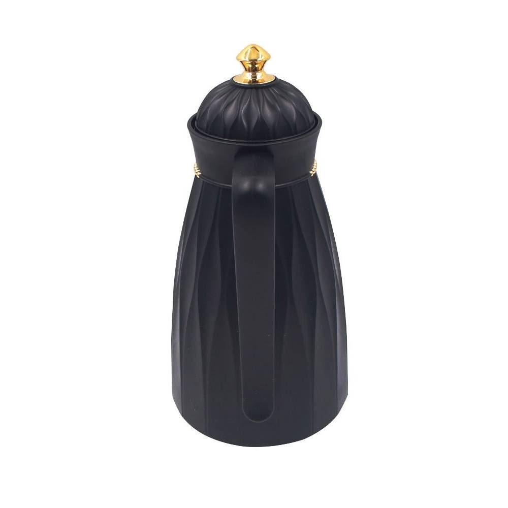 Garrafa Térmica com Topo Dourado Havan Casa 1 Litro - Preto