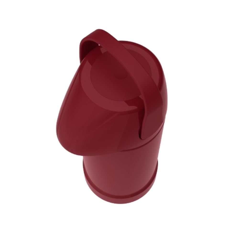 Garrafa Térmica Glt Pressão Lisa 1 Litro Invicta - Vermelho Intenso