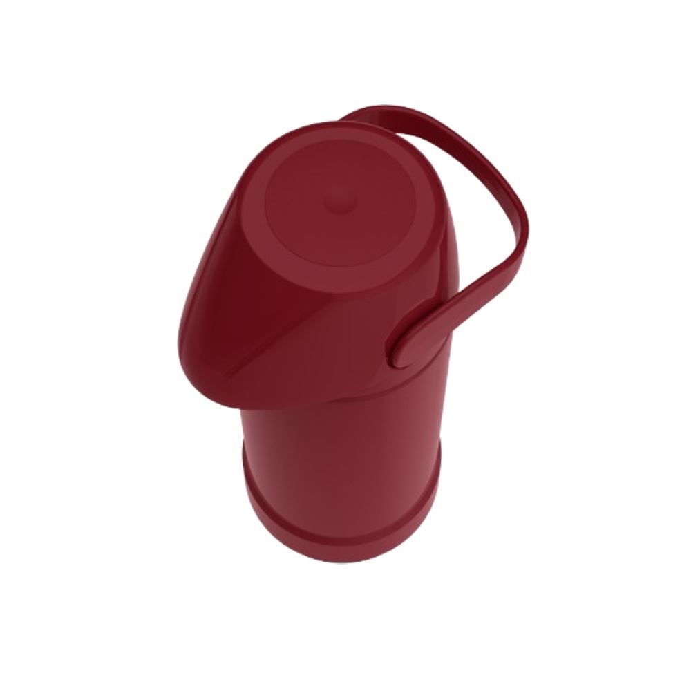 Garrafa Térmica Glt Pressão Lisa 1 Litro Invicta - Vermelho Intenso