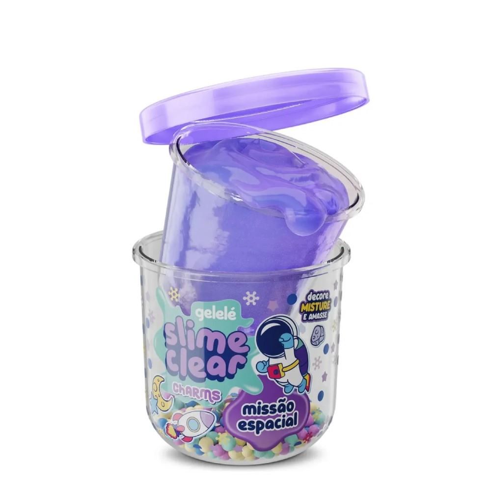 Gelelé Slime Clear Charms Missão Espacial - 122g