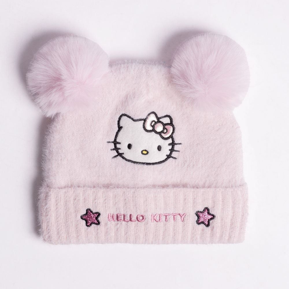 Gorro Infantil Menina Peluciado Sanrio - HELLO KITTY U
