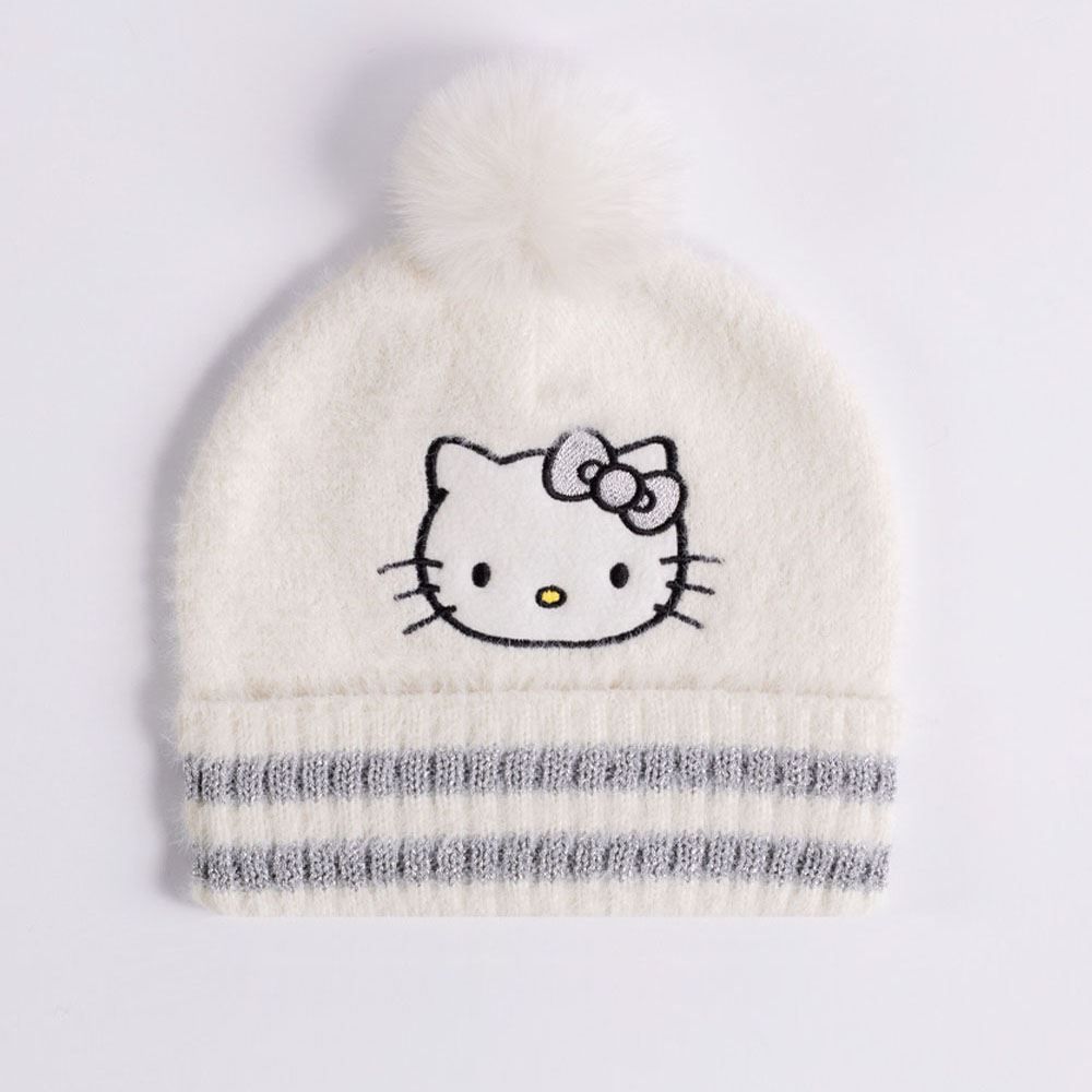 Gorro Menina em Tricot com Pompom Sanrio - HELLO KITTY U