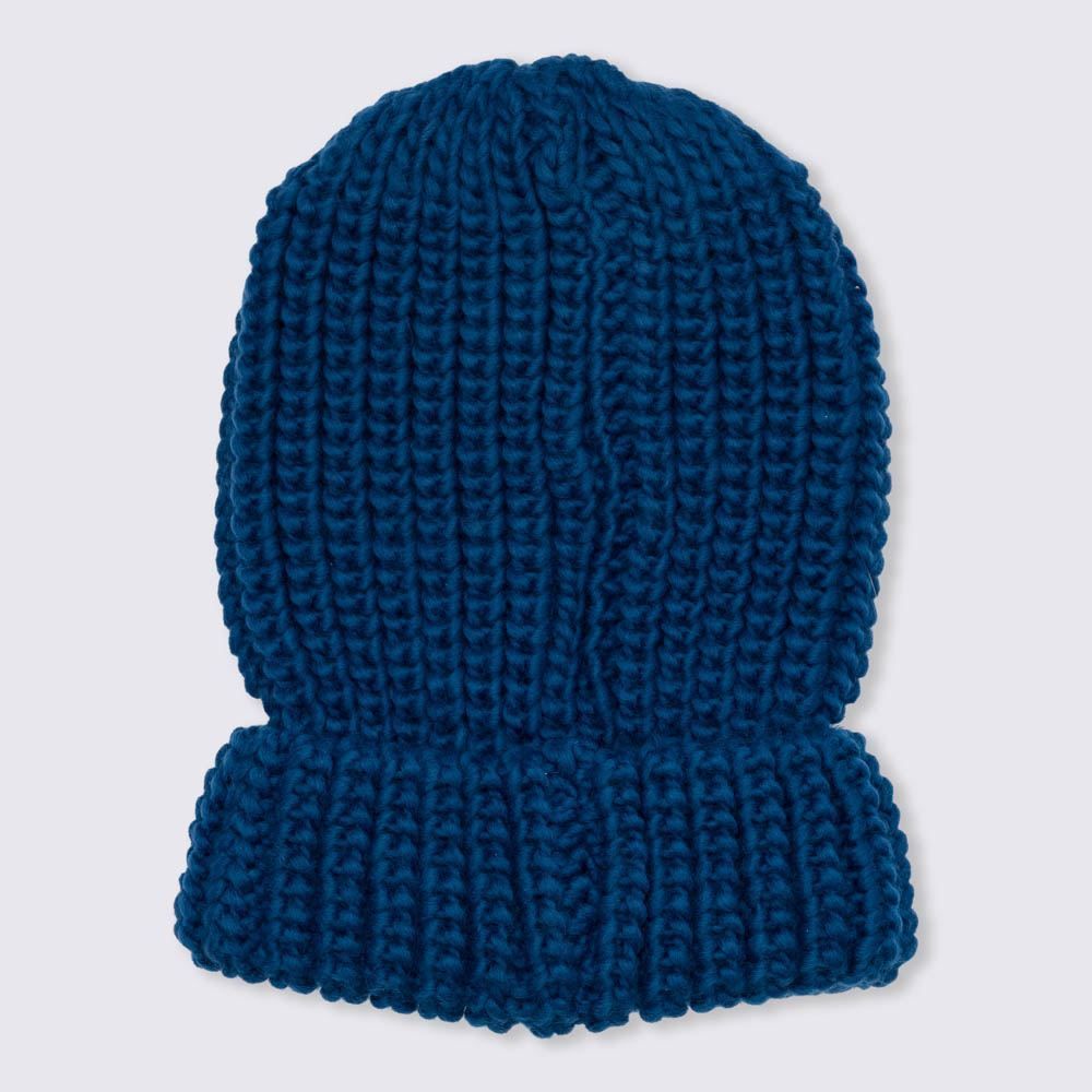 Gorro Tamanho Único Tricot Liso Patrícia Foster - AZUL JEANS U