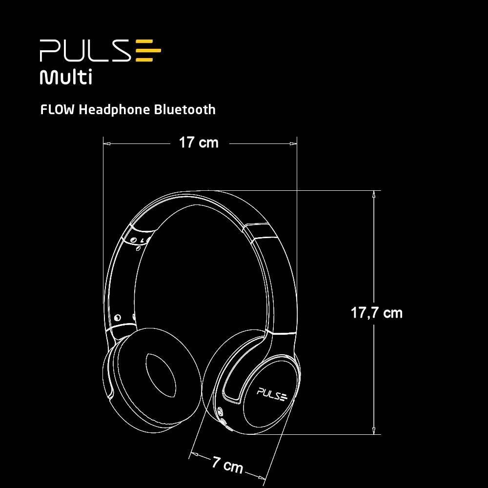 Headphone Bluetooth Flow Pulse Multi Preto Hands-Free - PH393