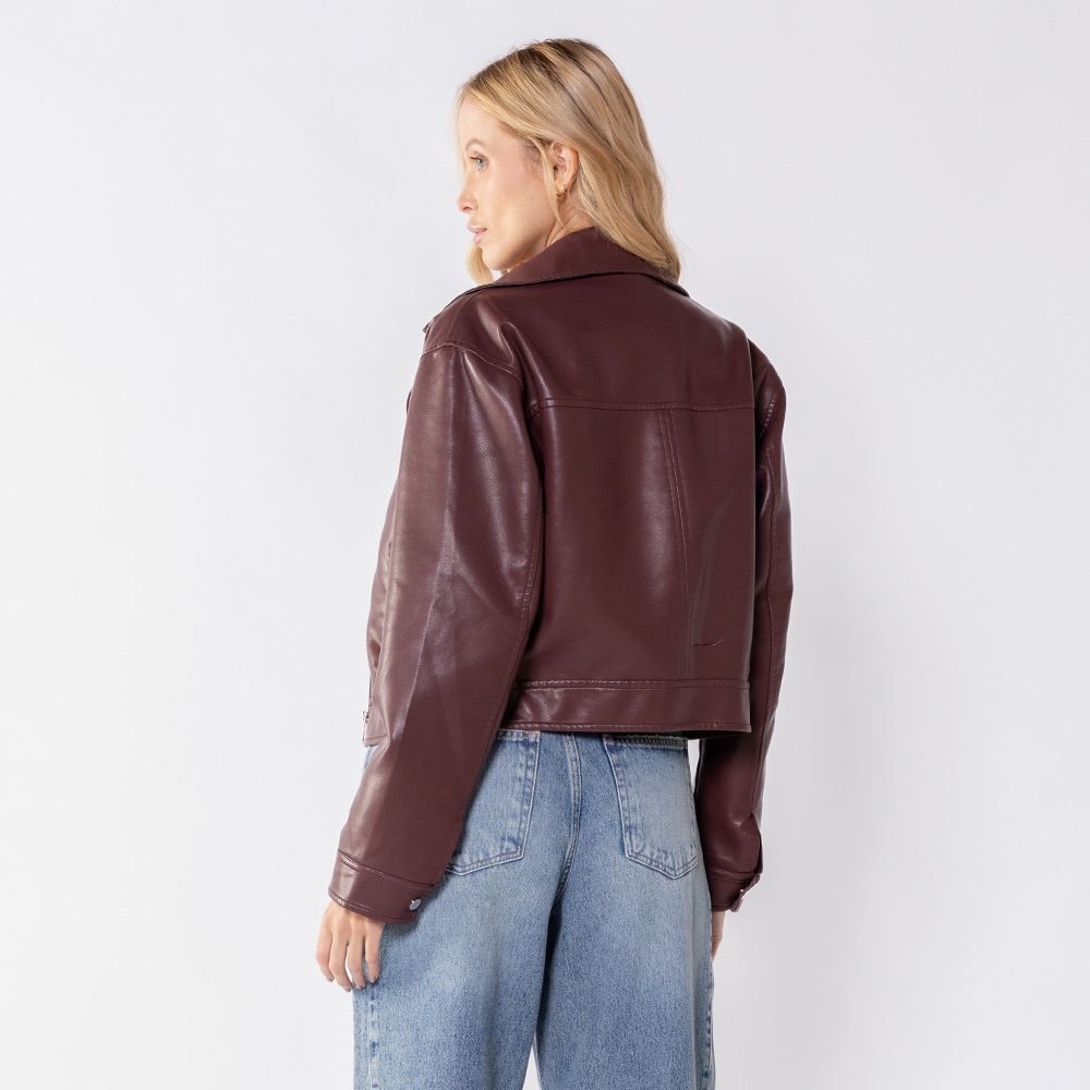 Jaqueta Biker Feminina Em PU Boby Blues