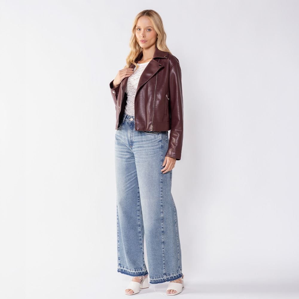 Jaqueta Biker Feminina Em PU Boby Blues