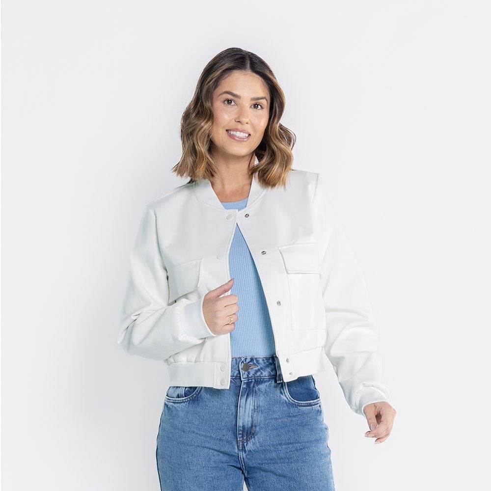 Jaqueta Feminina Bomber Em PU Boby Blues