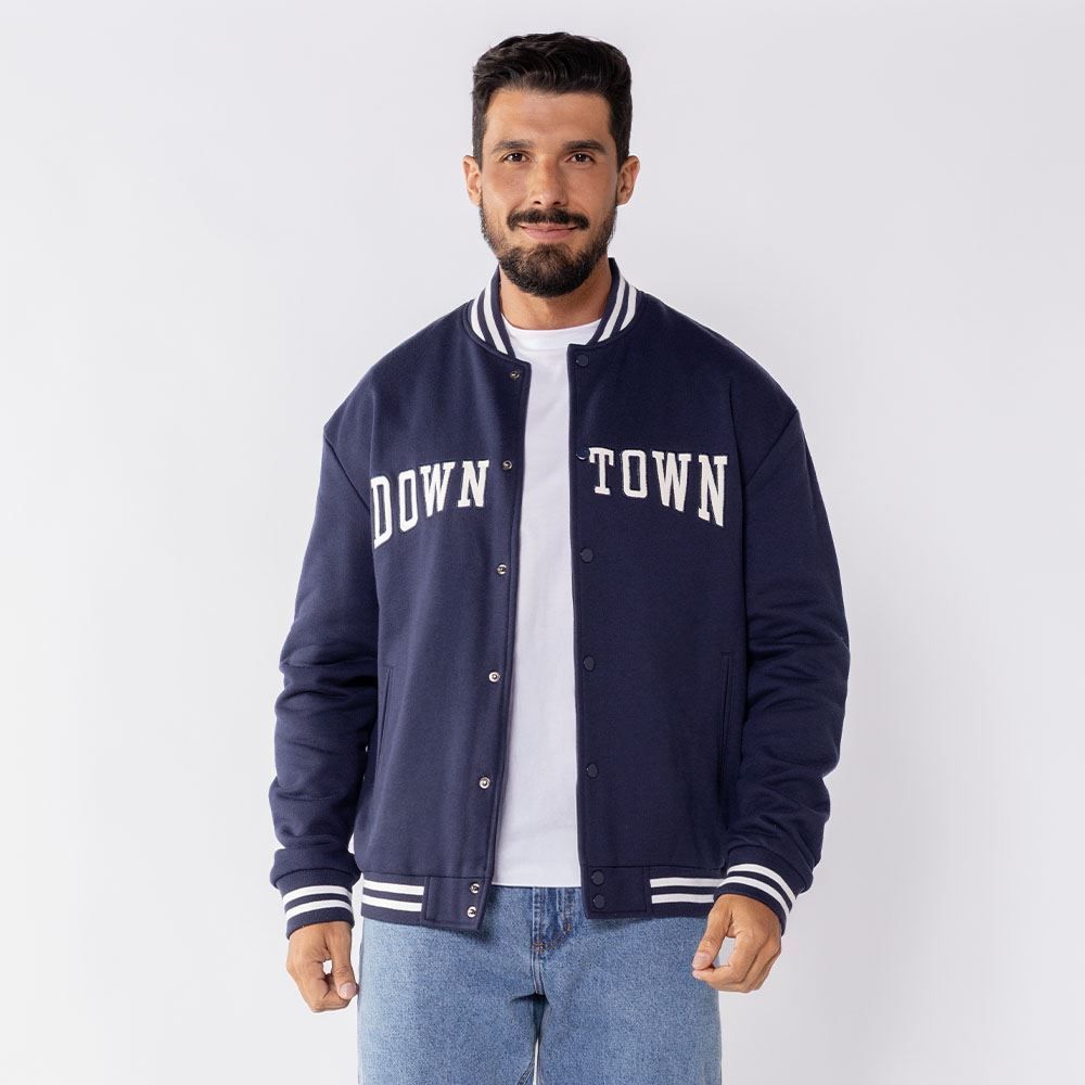 Jaqueta Masculina College Em Moletom Thing