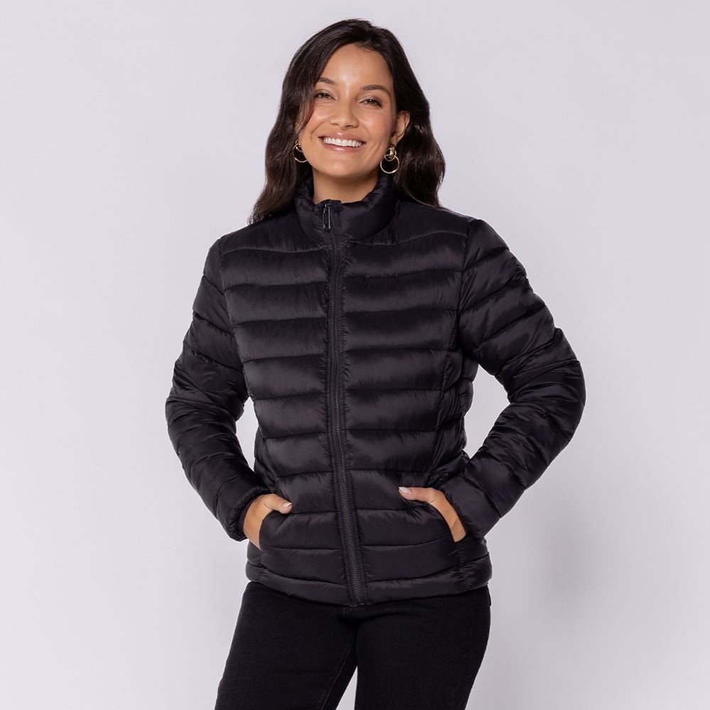 Jaqueta Puffer Feminina Aspen Com Elástico Patricia Foster