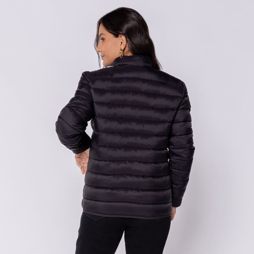 Jaqueta Puffer Feminina Aspen Com Elástico Patricia Foster