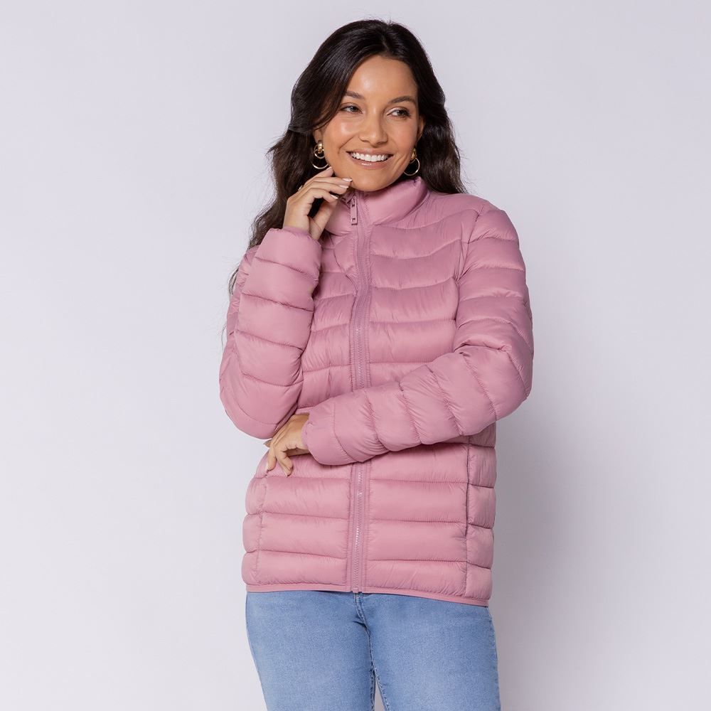 Jaqueta Puffer Feminina Aspen Com Elástico Patricia Foster