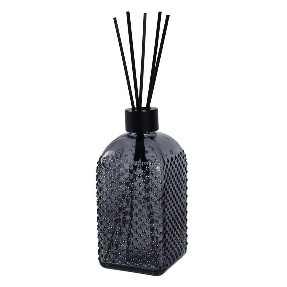 Jogo de Porta Sabonete e Difusor em Vidro 400Ml Uz - Preto
