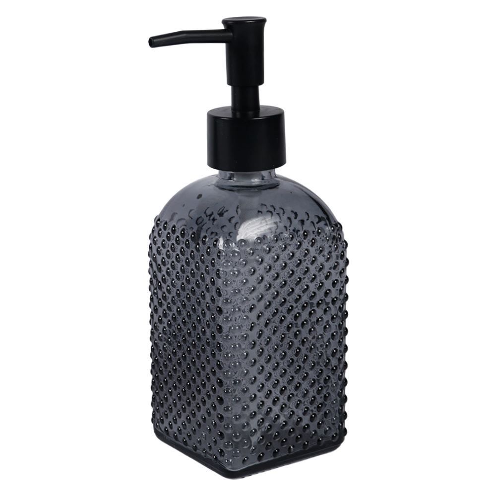 Jogo de Porta Sabonete e Difusor em Vidro 400Ml Uz - Preto